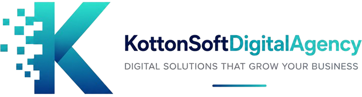 KottonSoft Digital Agency  Logo White